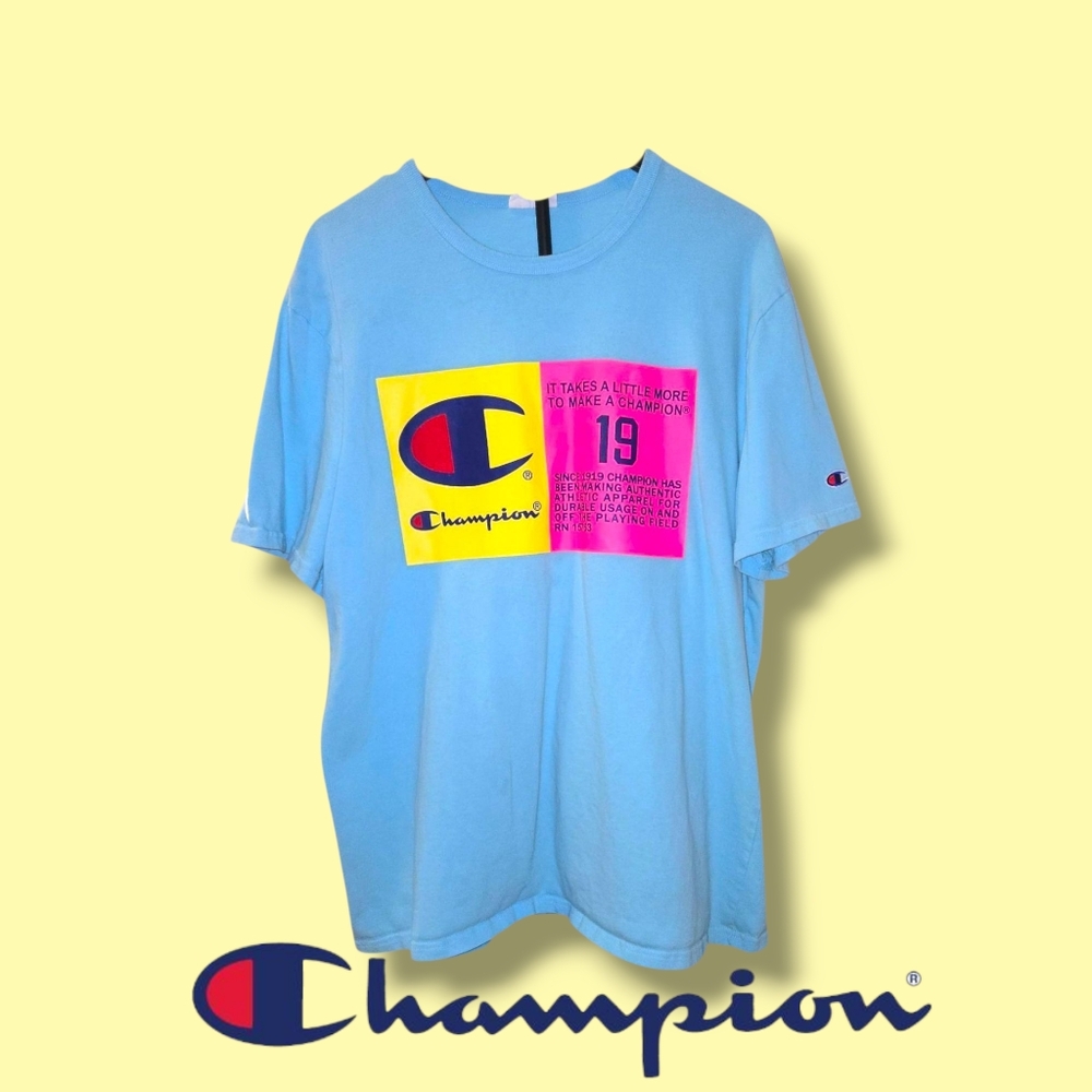 Champion Blue Short Sleeve Tee Casual Fit